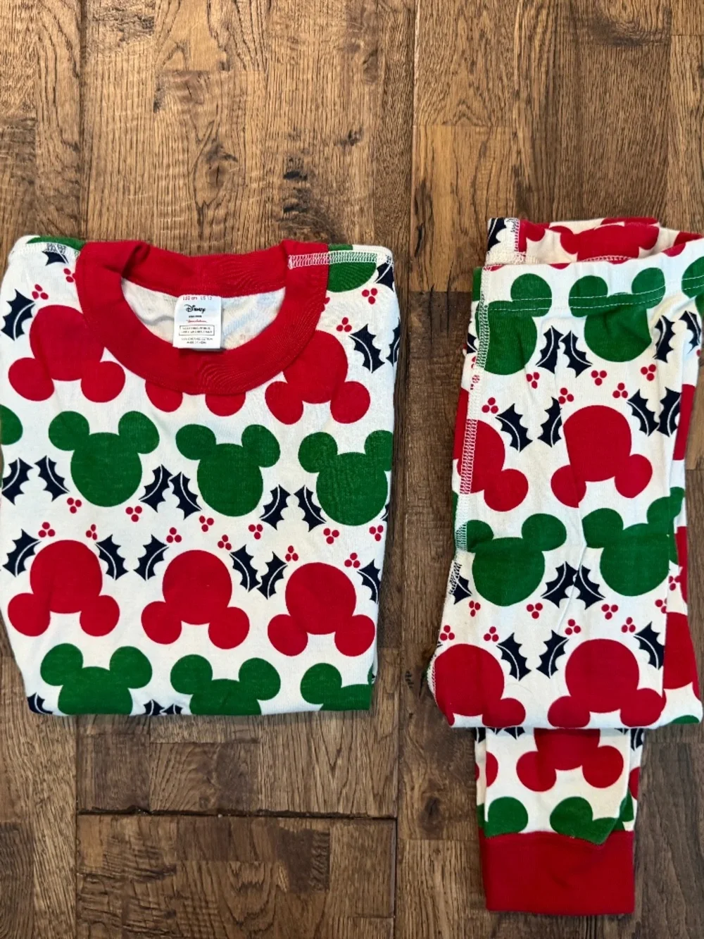 NEW Hanna Andersson Disney Mickey Mouse Christmas Pajamas Set Size 150 12